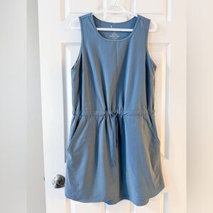 Tilley Blue Sleeveless Mini Dress Women’s M Activewear Coverup with Pockets
